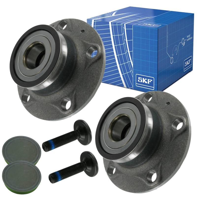 2x SKF Radlager hinten Radlagersatz mit Radnabe | VKBA 3656 für A3 Q2 LEON ALTEA GOLF V 6 7 von SKF