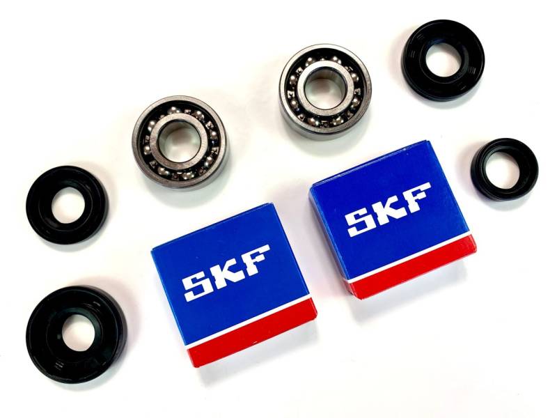 SET 4 Wellendichtringe + 2 x Kurbelwellenlager 6202/C3 von SKF für Sachs 505 ... von SKF