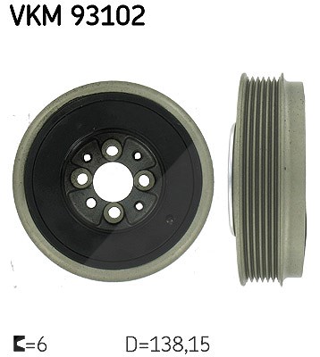 Skf Riemenscheibe, Kurbelwelle [Hersteller-Nr. VKM93102] für Audi, Seat, Skoda, VW von SKF