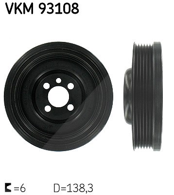 Skf Riemenscheibe, Kurbelwelle [Hersteller-Nr. VKM93108] für Audi, Seat, Skoda, VW von SKF