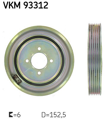 Skf Riemenscheibe, Kurbelwelle [Hersteller-Nr. VKM93312] für Peugeot, Citroën von SKF