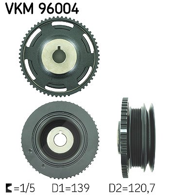 Skf Riemenscheibe, Kurbelwelle [Hersteller-Nr. VKM96004] für Gm Korea von SKF