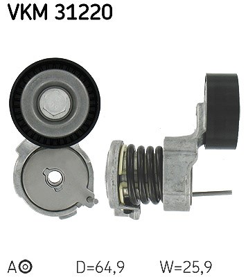 Skf Spannrolle, Keilrippenriemen [Hersteller-Nr. VKM31220] für Skoda, VW, Seat von SKF