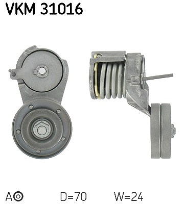 Skf Spannrolle, Keilrippenriemen [Hersteller-Nr. VKM31016] für Seat, Skoda, VW von SKF