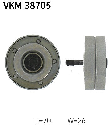 Skf Umlenk-/Führungsrolle, Keilrippenriemen [Hersteller-Nr. VKM38705] für Mini von SKF