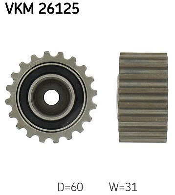 Skf Umlenk-/Führungsrolle, Zahnriemen [Hersteller-Nr. VKM26125] für Renault, Volvo von SKF