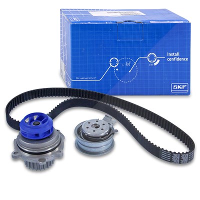 Skf Wasserpumpe + Zahnriemensatz [Hersteller-Nr. VKMC01113-1] für Audi, Seat, Skoda, VW von SKF