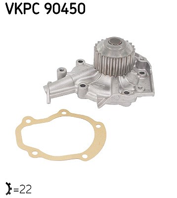 Skf Wasserpumpe [Hersteller-Nr. VKPC90450] für Chevrolet, Gm Korea von SKF