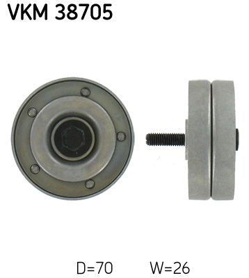 Umlenk-/Führungsrolle, Keilrippenriemen mitte SKF VKM 38705 von SKF