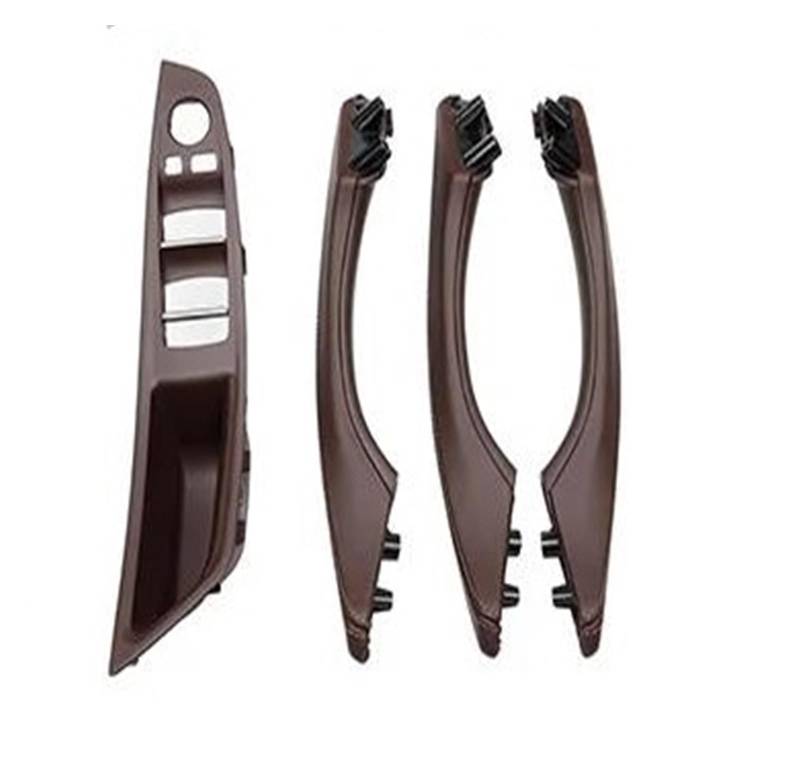 Dertür Griffve 4PCS Auto Innentürverkleidung Zuggriff Leder für F10 F11 F18 5 Serie 520D/I 2010-2017 LHD Innentürgriff(Mocha) von SKINII