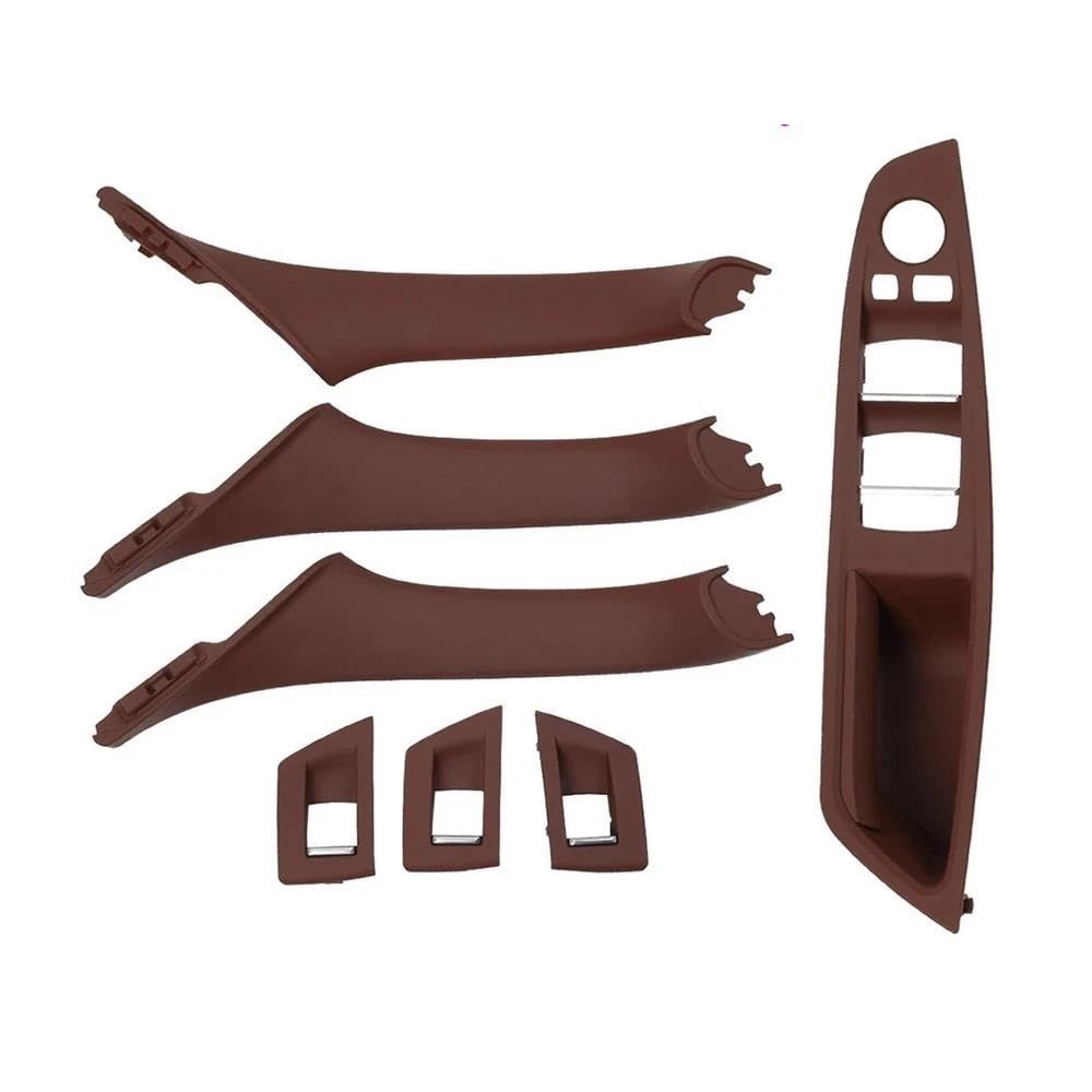 Dertür Griffve Für F10 F11 F18 Auto Innen Tür Pull Griff Armlehne Fenster Schalter Panel Für 520 523 525 528 530 Innentürgriff(Red Brown) von SKINII