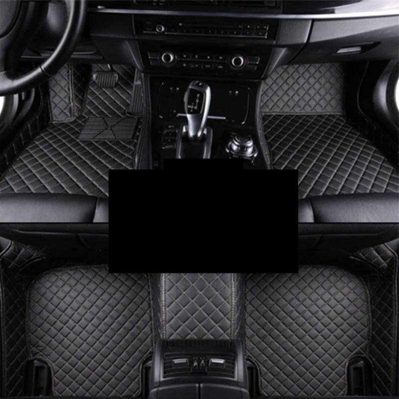 Für Toyota Für Verso 2016 2015 2014 2013 2012 2011 (7 Sitze) Auto-Fußmatten Auto-Innenraumabdeckungen Teppiche Auto Fußmatten Tepiche(LHD(4pcs) black black) von SKINII