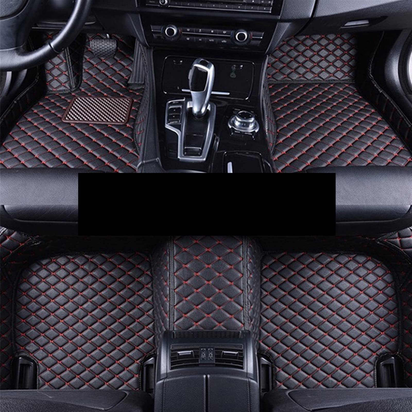 Fußmatten Auto Fußmatten Auto Innenausstattung Zubehör Pads Fußpedal Teppiche Für Suzuki Für Vitara Für Escudo LY 2021-2015 Auto-Schondecke(LHD 3pcs black red) von SKINII