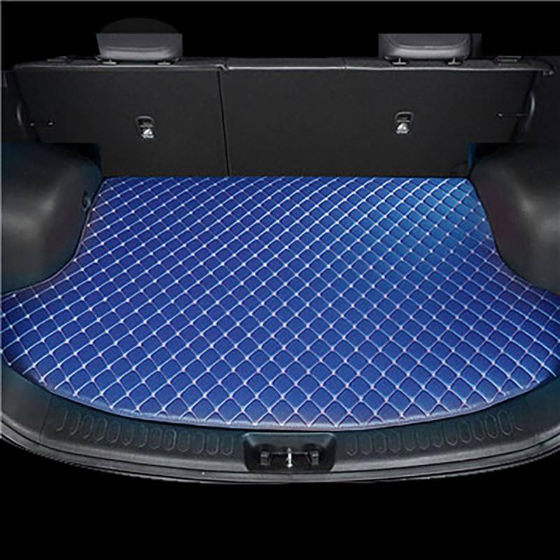 Kofferraummatte Für Jaguar XK XK8 XKR, Allwetter wasserdichte rutschfeste Leder Schutzpolster, Kofferraumschutz Interieur Zubehör, NacMaß Kofferraumwanne, G/Blue von SKINII