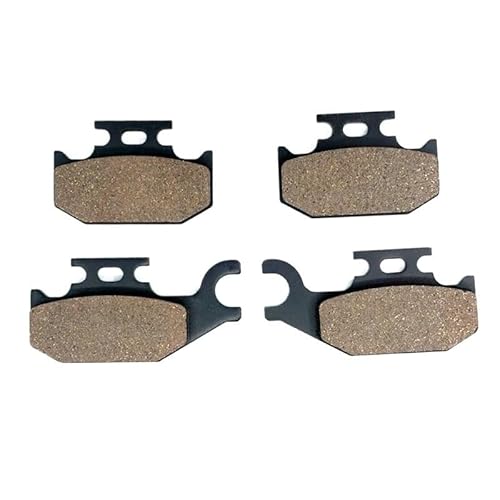 For LTA400F King Quad 08-15 4DW King Quad Auto 2013 LTA400FZ King Quad ASi 11-17 ATV Vorne Hinten Bremsbeläge Schuh Set Kit(Front Brake Pads) von SKNPGJFR