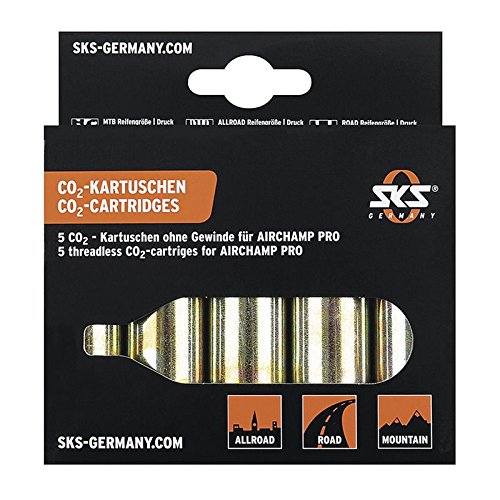 5 Druckluftkartuschen CO" 16g airchamp pro WITHOUT THREAD von SKS GERMANY