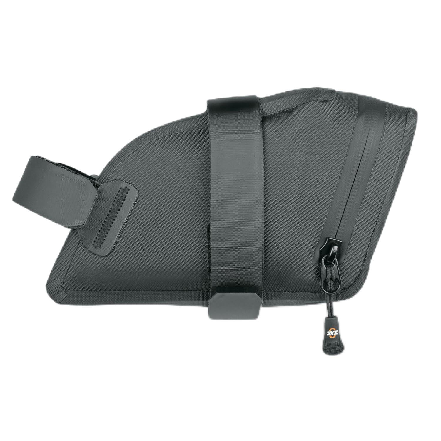 SKS GERMANY Race Saddle Bag L Satteltasche für Fahrräder (Fahrradtasche, Aerodynamisch & leicht, Verschweißtes Obermaterial, Spritzwasserdicht, Kürzbare Klettstraps), Schwarz von SKS GERMANY