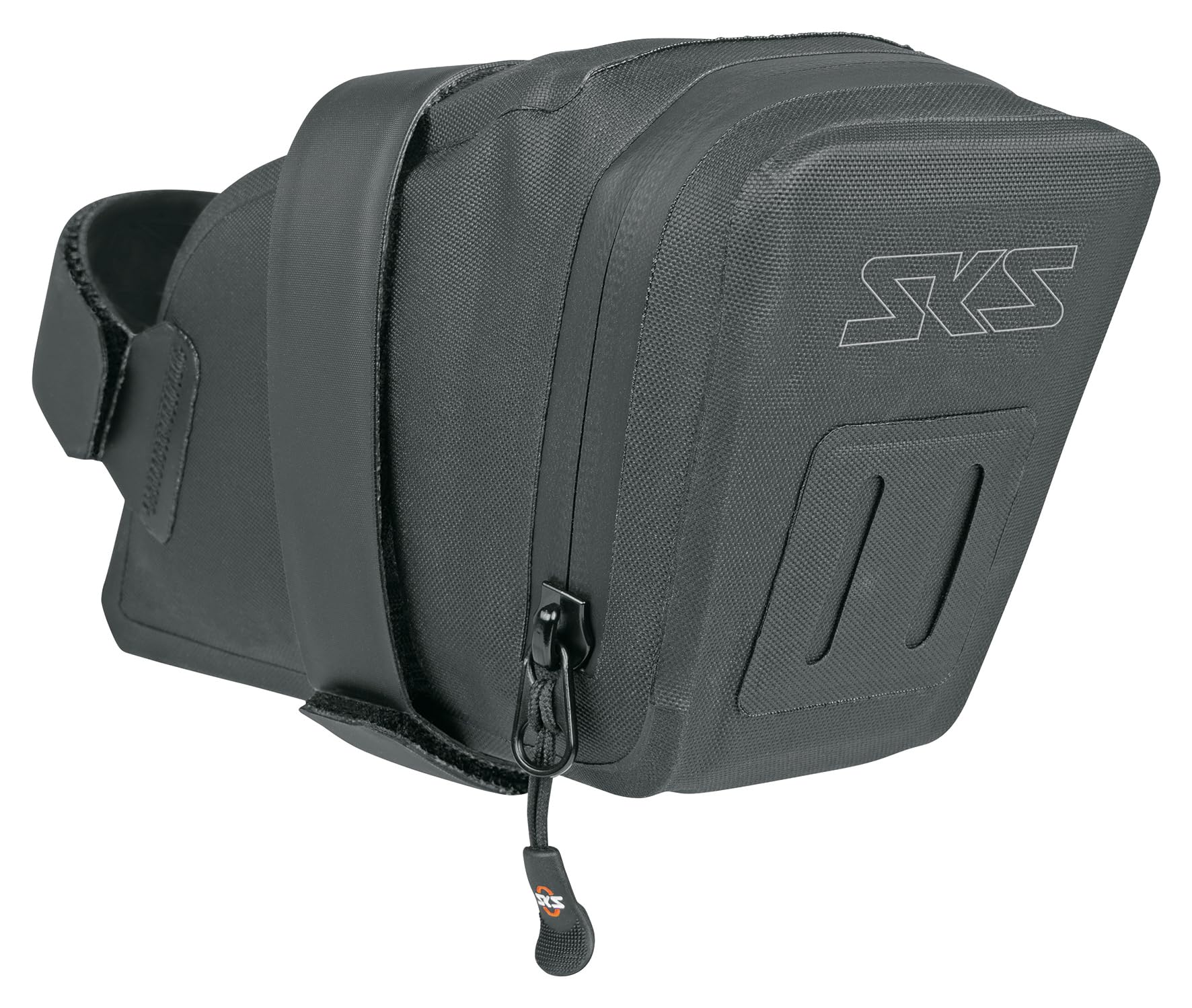 SKS GERMANY Race Saddle Bag L Satteltasche für Fahrräder (Fahrradtasche, Aerodynamisch & leicht, Verschweißtes Obermaterial, Spritzwasserdicht, Kürzbare Klettstraps), Schwarz von SKS GERMANY