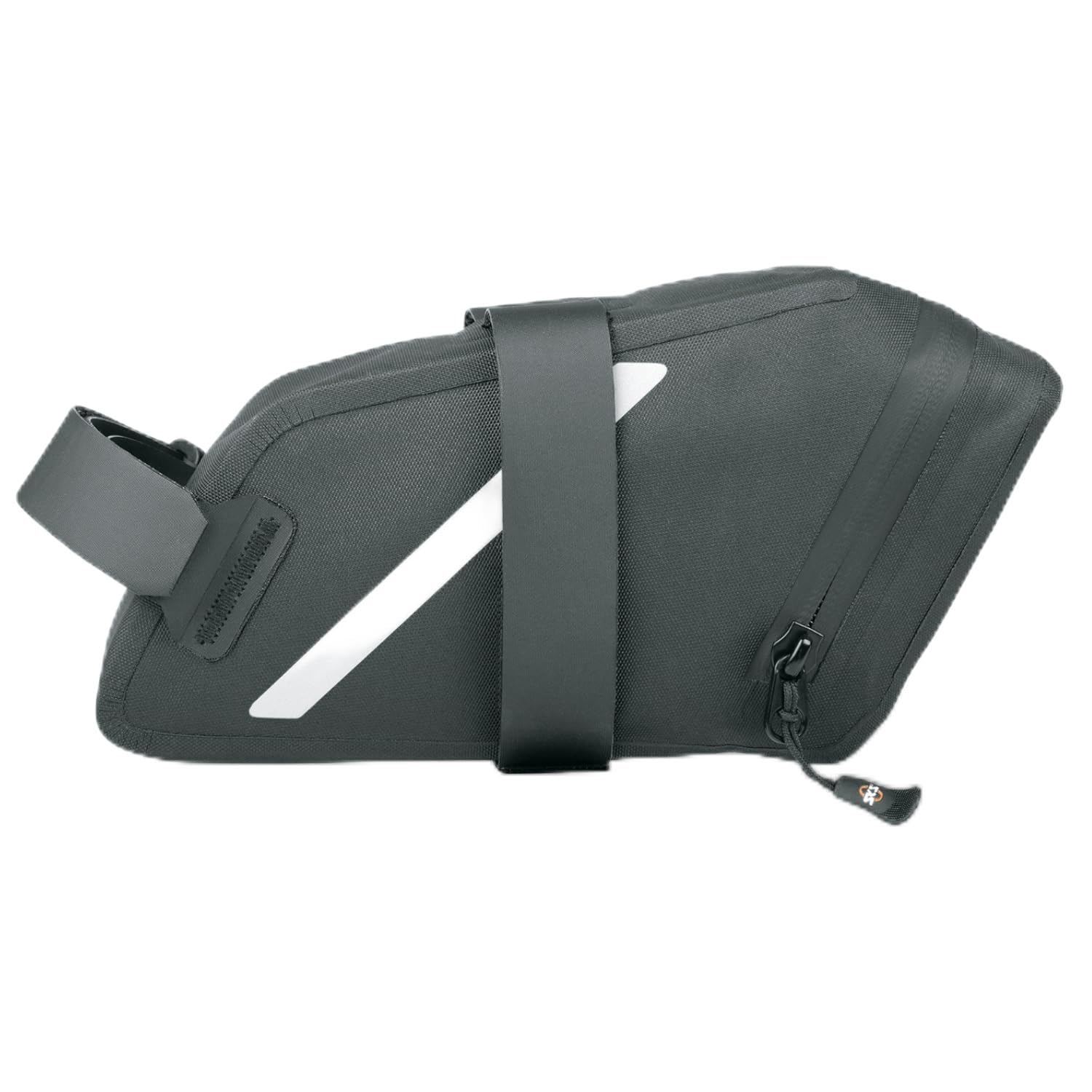 SKS GERMANY Trail Saddle Bag M Satteltasche für Fahrräder (Fahrradtasche, Wasserdicht & Robust, Für Mountain- und Gravelbiker, Reflektierende Elemente), Schwarz von SKS GERMANY