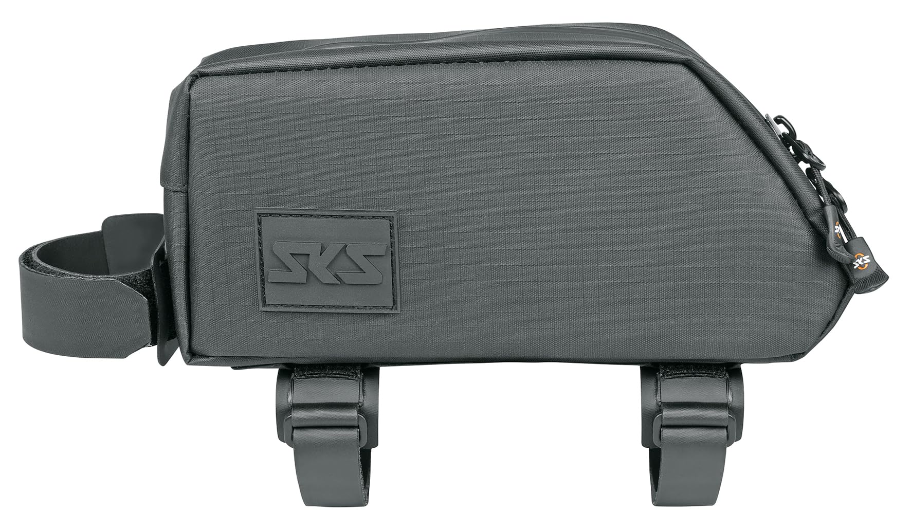 SKS GERMANY URBAN TOPTUBE Bag Oberrohrtasche für Fahrräder (Wasserabweisende Fahrradtasche, Kürzbare Klettstraps, Geschützte Kabeldurchführung), Schwarz von SKS GERMANY