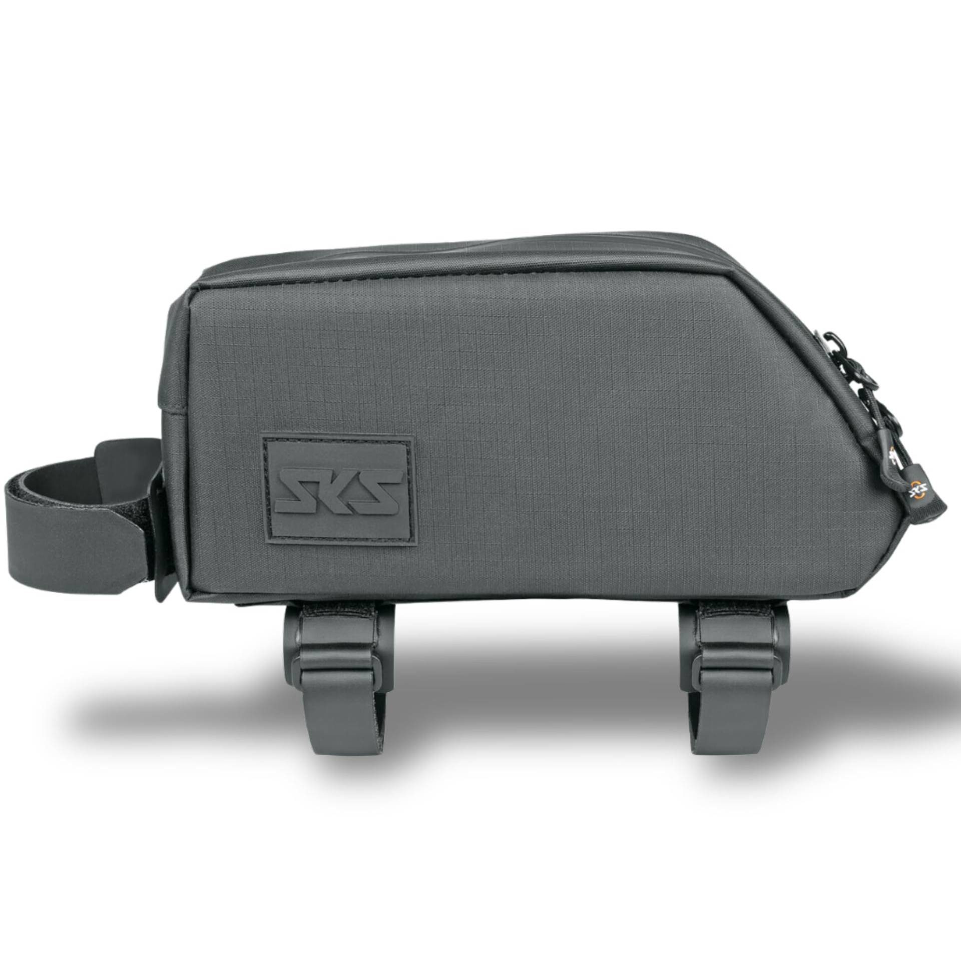 SKS GERMANY URBAN TOPTUBE Bag Oberrohrtasche für Fahrräder (Wasserabweisende Fahrradtasche, Kürzbare Klettstraps, Geschützte Kabeldurchführung), Schwarz von SKS GERMANY