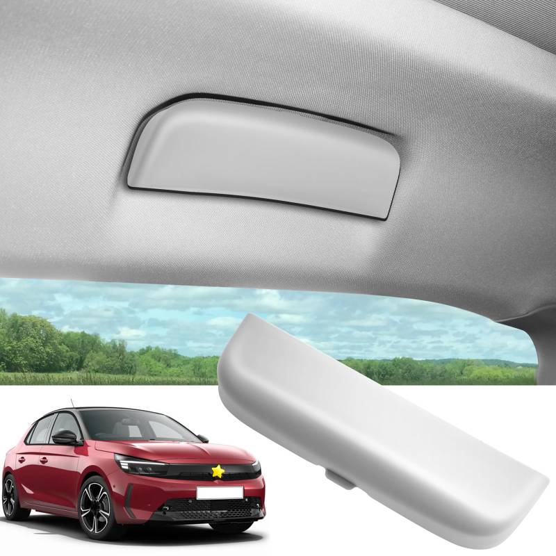 SKTU Auto Brillenetui kompatibel mit Opel Corsa F/Astra L/Grandland X Sonnenbrillenhalter Brillen Aufbewahrungsbox ABS-Material Weiß von SKTU