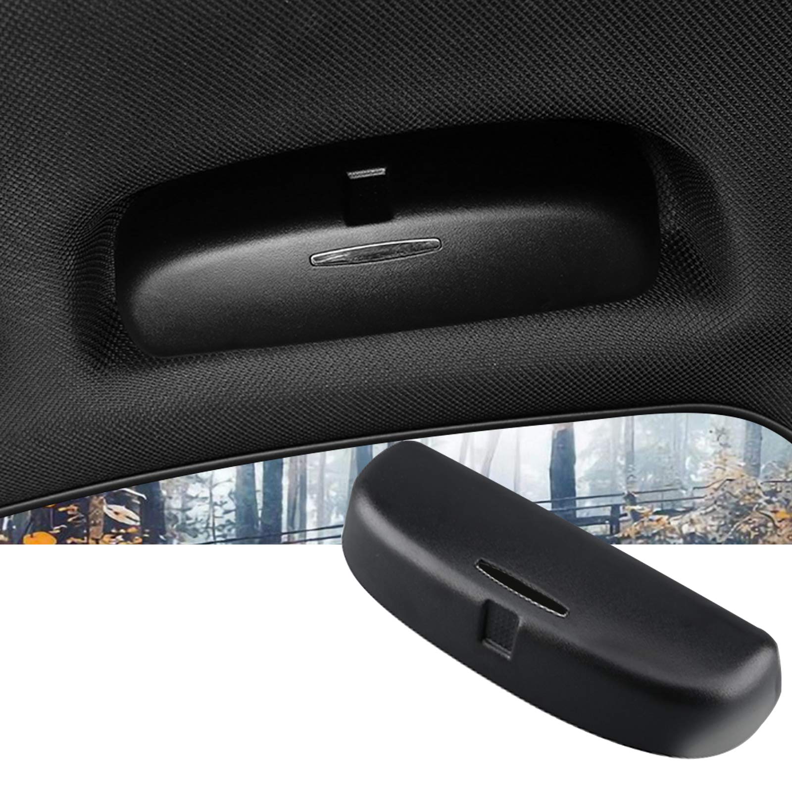 SKTU Auto Sonnenbrillenhalter für BMW 1er 3er 5er 7er X1 X3 X5 X7 Brillenetui Glasses Case Holder Auto Innenraum (Schwarz) von SKTU