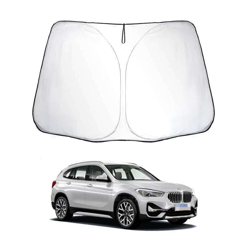 SKTU Sonnenschutz für Frontscheiben kompatibel mit BMW X1 F48 U11 2016-2024 Innen Faltbar Frontscheibenabdeckung mit UV Schutz von SKTU