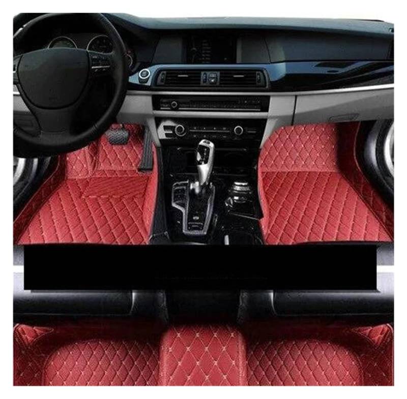 Fußmatten Auto-Matten für Seat für Alhambra für Mk2 7n 2011-2020 Pad Teppiche Set Ledermatte Auto Boden Teppiche Auto Zubehör Allwetterfußmatten(LHD Maroon) von SKUJYFDS