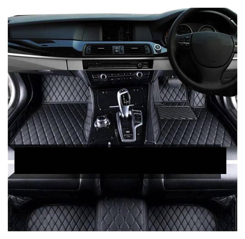 Fußmatten Auto-Matten für Seat für Alhambra für Mk2 7n 2011-2020 Pad Teppiche Set Ledermatte Auto Boden Teppiche Auto Zubehör Allwetterfußmatten(RHD Black Black) von SKUJYFDS