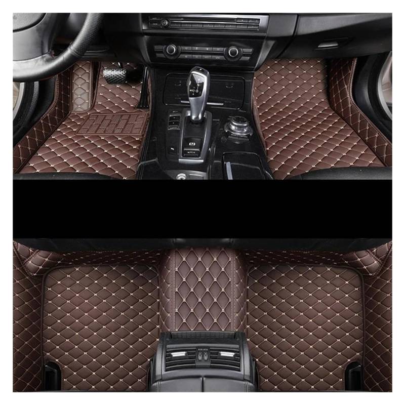 Fußmatten Custom Car Fußmatten Spezielle Auto Teppiche Leder Teppich Für X1 F48 Für Mk2 2016 2017 2018 2019 2020 2021 2022 zubehör Allwetterfußmatten(Kaffee) von SKUJYFDS