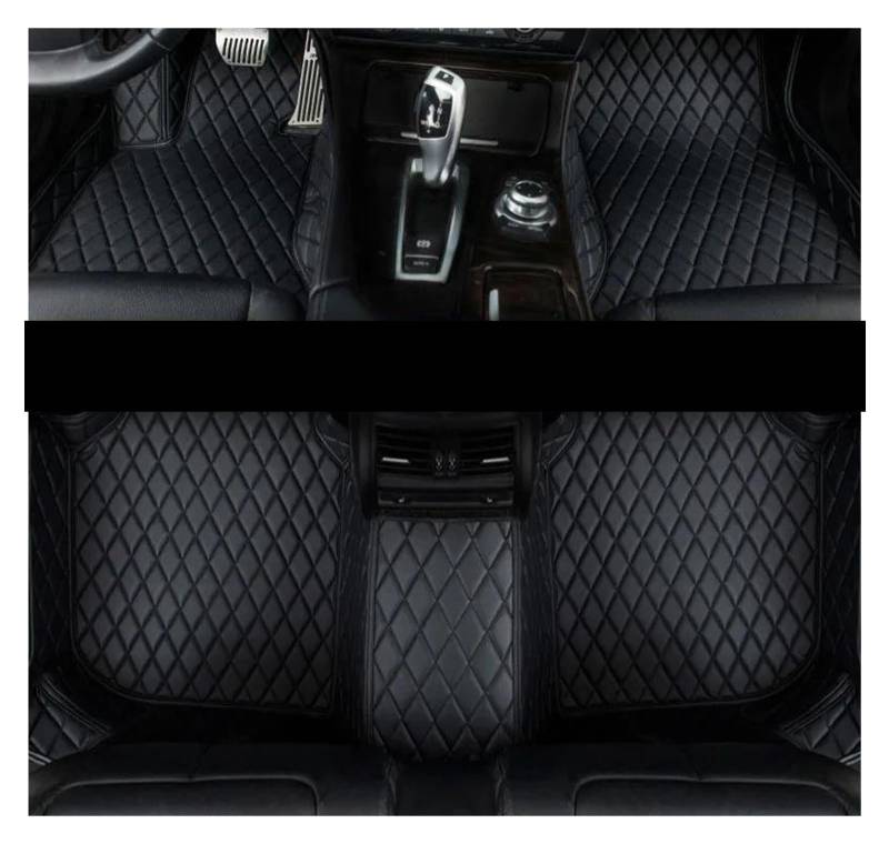 Fußmatten Custom Car Fußmatten für 2 Coupe F22 G42 für Cabrio F23 für GranCoupe F44 2012-2024 Auto Teppiche Fuß Coche Accessori Allwetterfußmatten(Alles schwarz) von SKUJYFDS