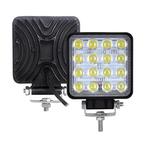 SKYWORLD 4,2" LED-Lichtleiste 48W Combo Beam LED-Arbeitsscheinwerferleiste 6000K Square Flood LED Autolampe für Auto-LKW-Offroad-Fahrlicht Fahrzeuge Atvs Utvs 2 STÜCKE von SKYWORLD