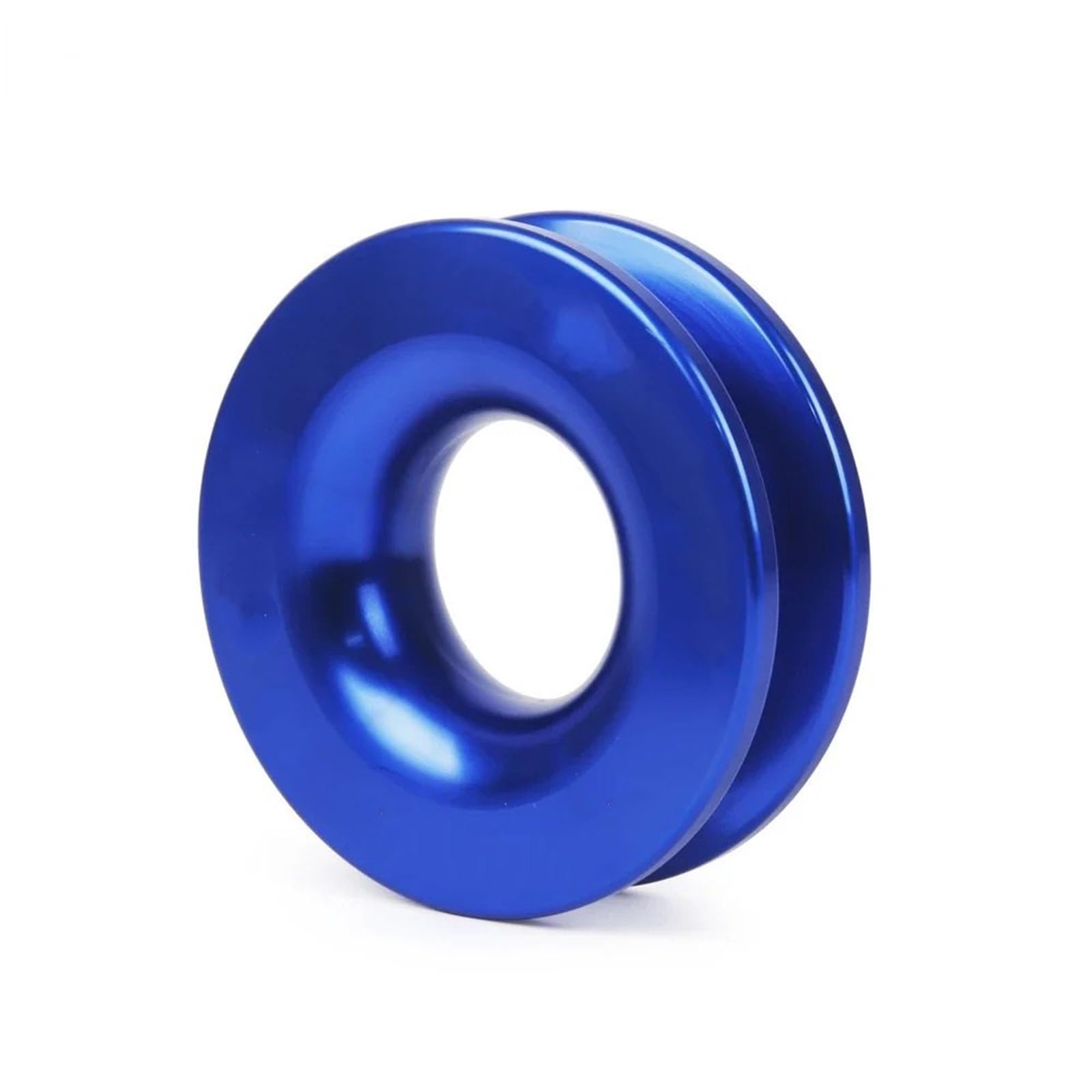 Abschleppschäkel Aluminiumlegierung-Snatch-Recovery-Ring für Windenseil, Abschleppseil, Riemenscheibe, Offroad, weicher Schäkel, 38000 lbs, 1/2 x 22 Zoll Abschleppseil(1pc Ring Blue) von SLAHAJ