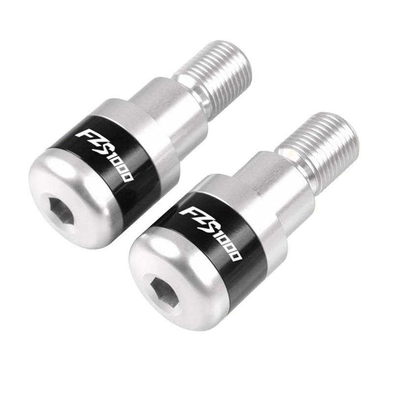 SLMPXSGH Für Yamaha FZS1000 FAZER FZS 1000 2001 2002 2003 2004 2005 Motorräder Lenkergriffe Plug Slider Lenkerenden Abdeckung(Sliver) von SLMPXSGH