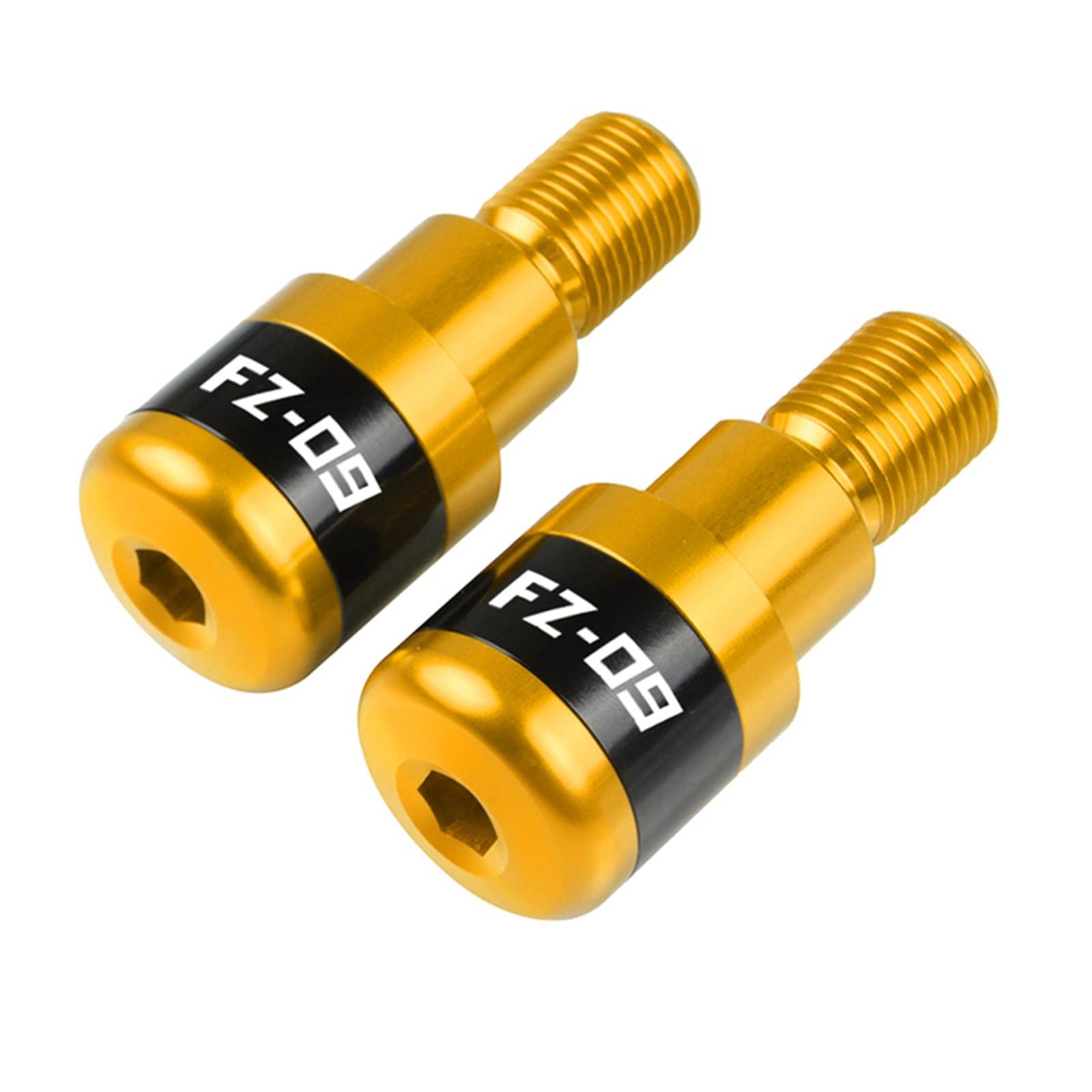 SLMPXSGH Für Yamaha MT-09 FZ09 FZ 09 MT 09 2014 2015 2016 2017 2018 2019 2020 2021Motorräder Lenkergriffe Plug Slider Lenkerenden Abdeckung(Gold) von SLMPXSGH