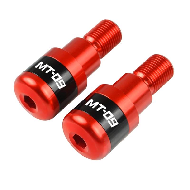 SLMPXSGH Für Yamaha MT-09 Tracker FJ09 FZ09 MT FZ FJ 09 MT09 2015 2016 2017 2018 2019 2020 2021 Motorräder Aluminium Lenkergriffe Plug Slider Lenkerenden(Red) von SLMPXSGH