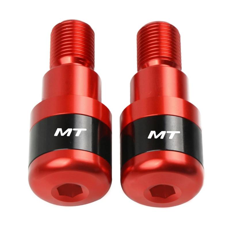 SLMPXSGH Für Yamaha MT03 MT07 MT09 MT10 MT 03 07 09 10 Tracer 900 GT Motorräder Lenkergriffe Plug Slider Lenkerenden(Red) von SLMPXSGH