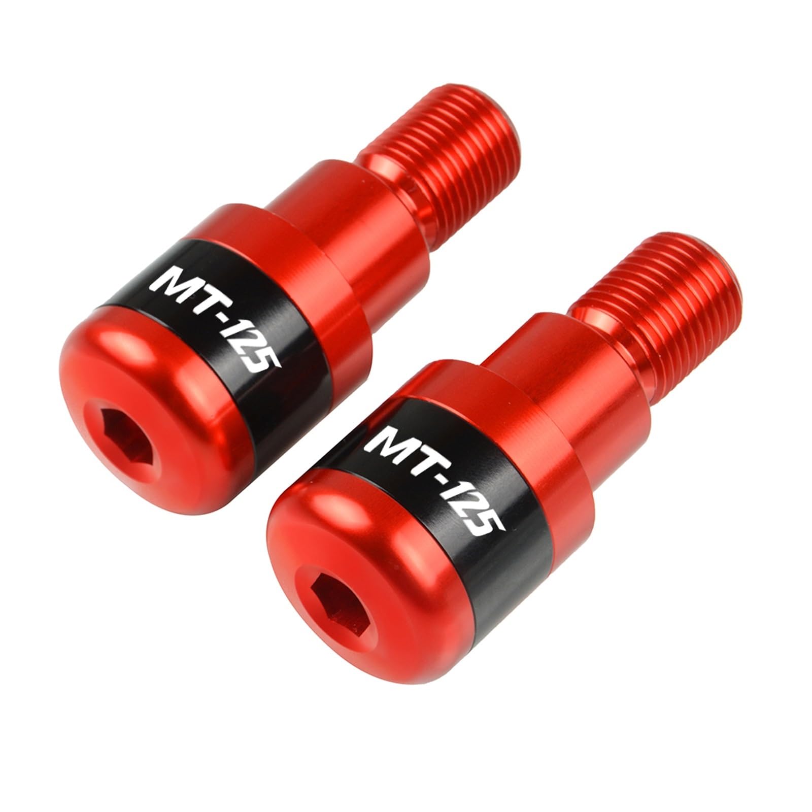 SLMPXSGH Für Yamaha MT125 MT-125 MT 125 2014 2015 2016 2017 2018 2019 2020 2021 Motorräder Lenkergriffe Plug Slider Lenkerenden(Red) von SLMPXSGH