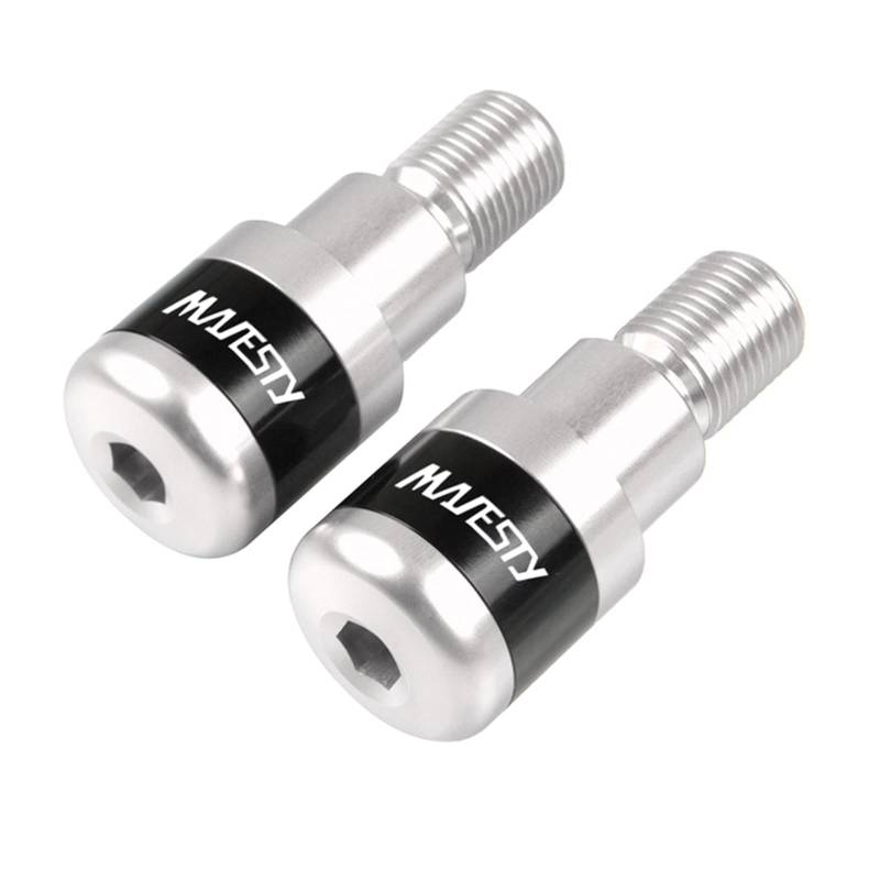 SLMPXSGH Für Yamaha Majesty 400 2004 2005 2006 2007 2008 2009 2011 Motorräder Aluminium Lenkergriffe Plug Slider Lenkerenden(Sliver) von SLMPXSGH