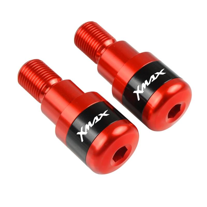 SLMPXSGH Für Yamaha Xmax 125 250 300 400 2013 2014 2015 2016 2017 2018 2019 2020 2021 Motorräder Lenkergriffe Plug Slider Lenkerenden(Red) von SLMPXSGH