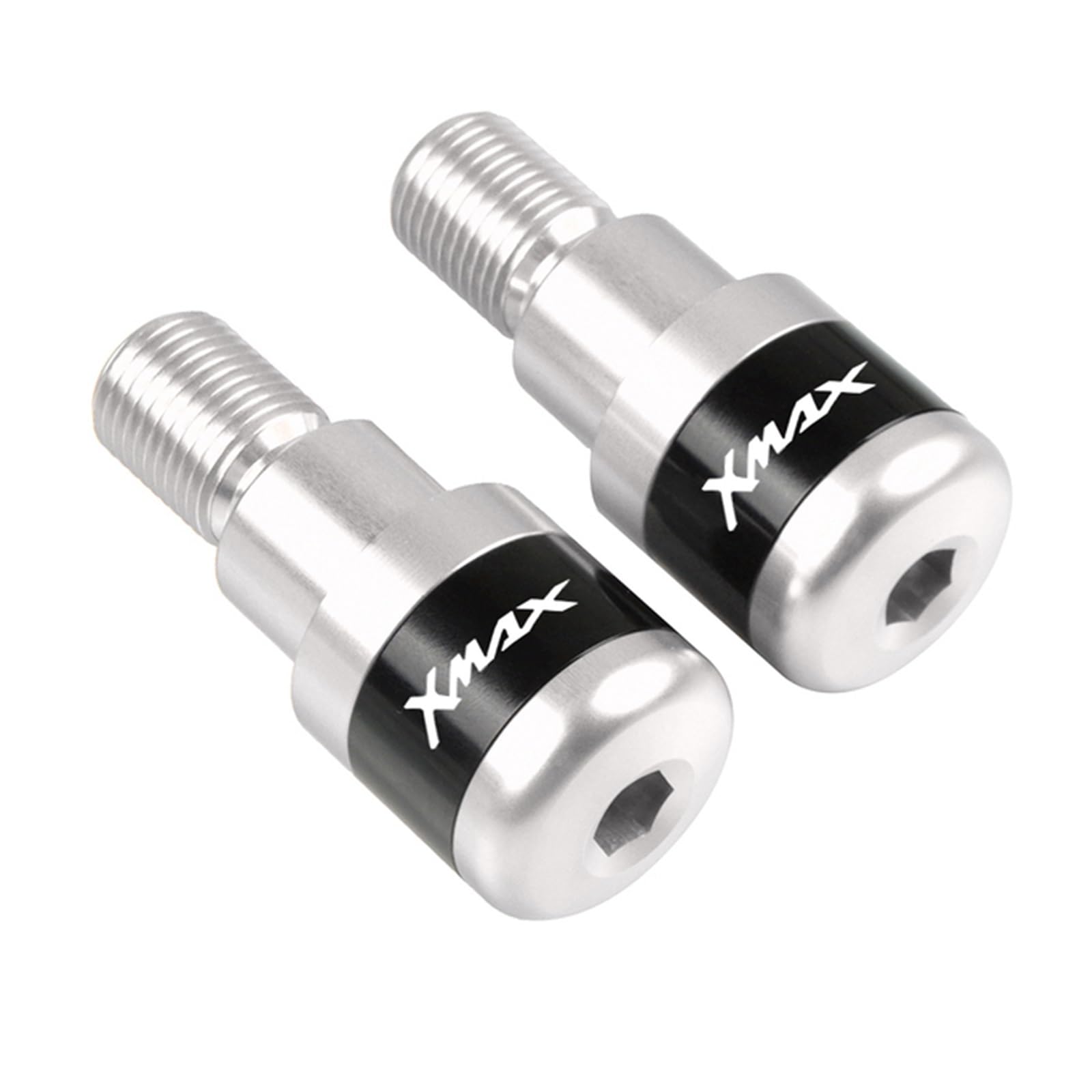 SLMPXSGH Für Yamaha Xmax 125 250 300 400 2013 2014 2015 2016 2017 2018 2019 2020 2021 Motorräder Lenkergriffe Plug Slider Lenkerenden(Sliver) von SLMPXSGH