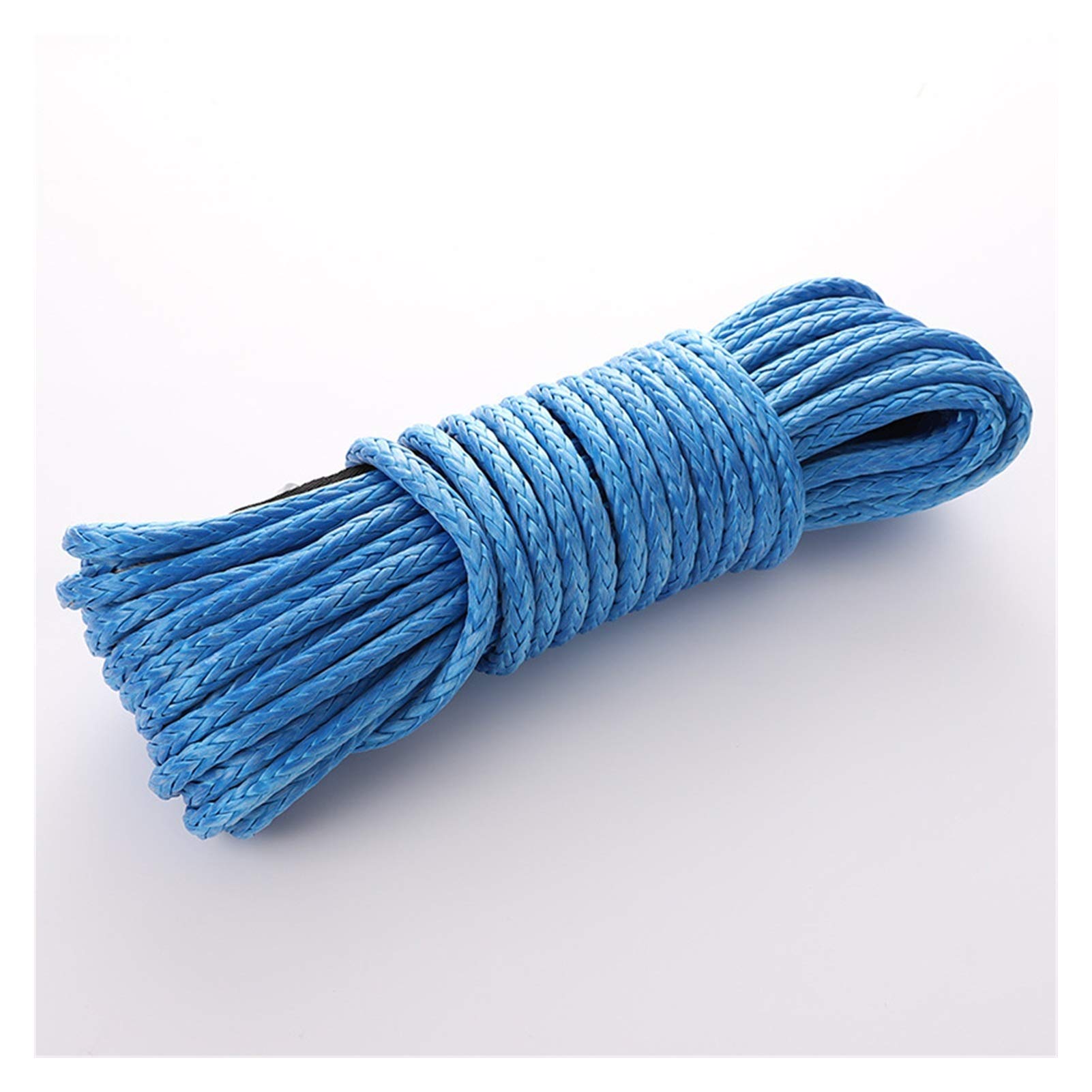 Windenseil, Synthetisches Windenseil-Kabelset 9,5 mm x 26 m, Offroad-Windenseil, Zugseil, Rettungsauto-Anhängerseil, ultrahochmolekulares Seil (schwarz 9,5 mm x 26 m)(Blue9.5mmX26m) von SLSKO