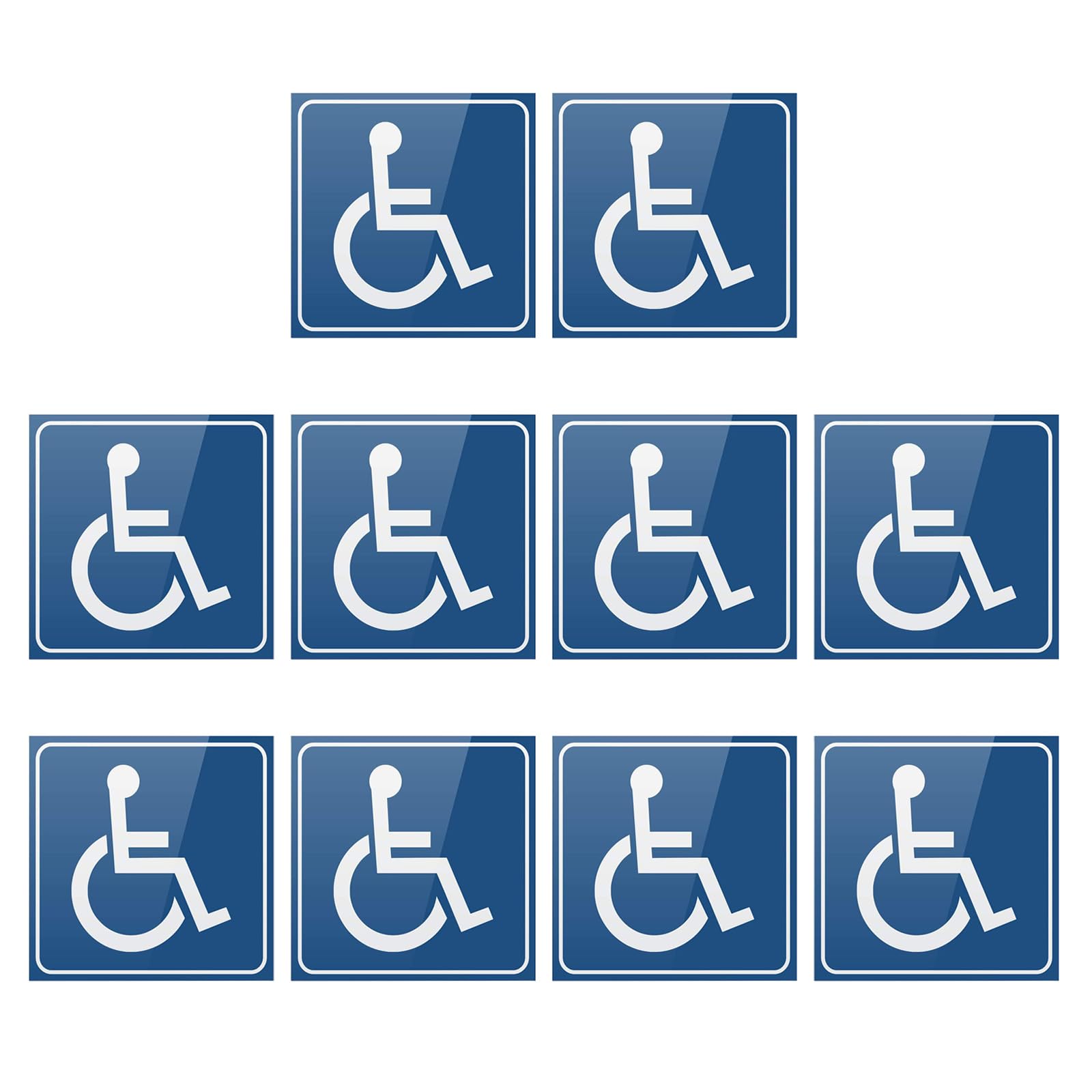 SLXLYH Aufkleber für Behindertenparken, 7,6 cm / 10,2 cm, für den Innen- und Außenbereich, selbstklebend, für Auto und Motorräder von SLXLYH