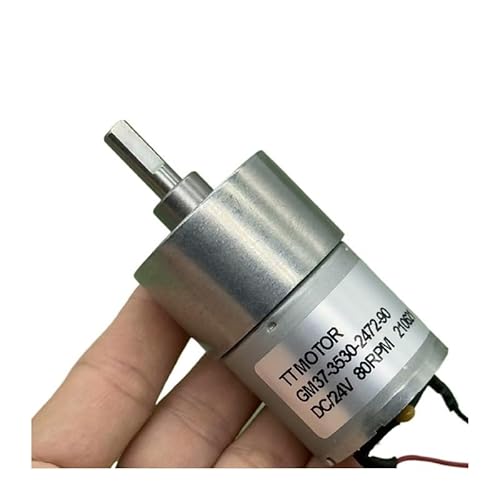 37GB530-2475 DC 12V-24V 80RPM Slow Speed Reducer Geard electronic starter 530 Full Metal 37mm Gearbox electronic starter Large Torque Motor Starters von SLXWSXZE