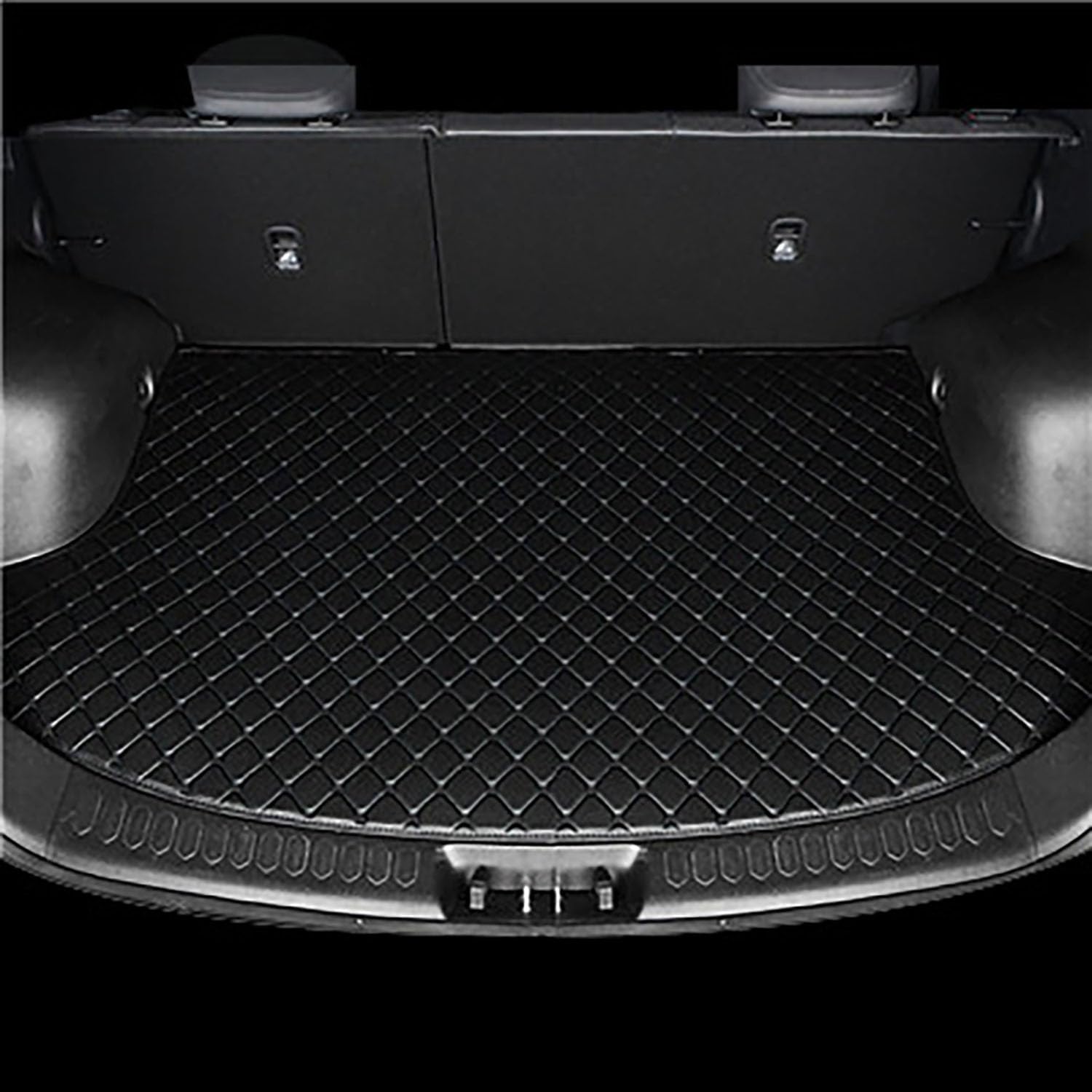 Auto Leder Kofferraummatten für Nissan Qashqai 2016-2021, Kratzfest Wasserdicht Langlebiges Kofferraum Schutzmatte Innenraum,A/Black von SLuRf