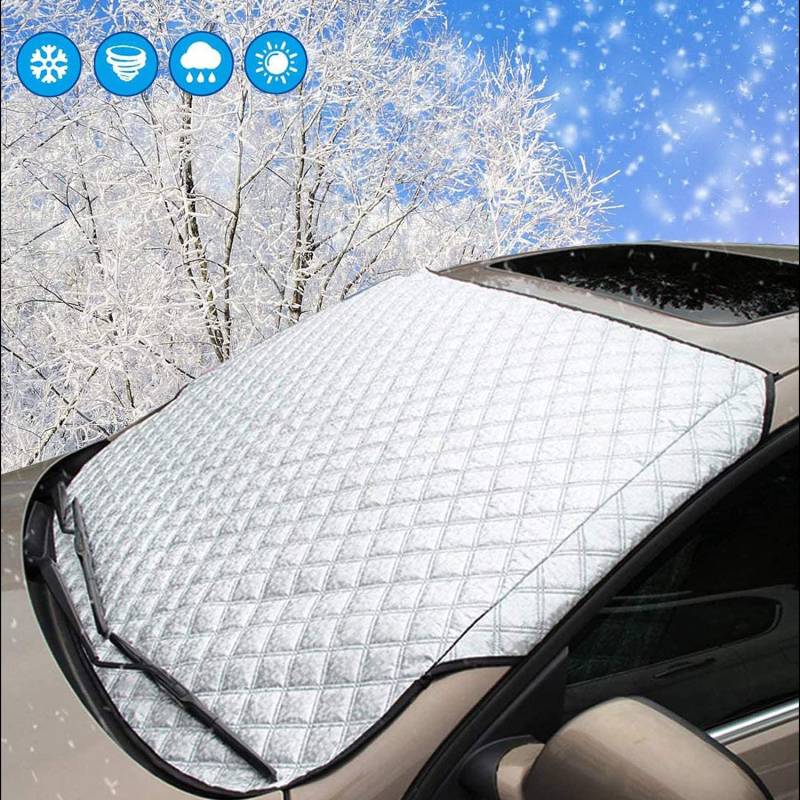 SMALUCK Auto-Windschutzscheiben-Schneeschutz, Heavy Duty Ultra Dicker Windschutzscheibenschutz - Schnee EIS Frost Sonne UV-Staub Wasserdicht bei jedem Wetter von SMALUCK