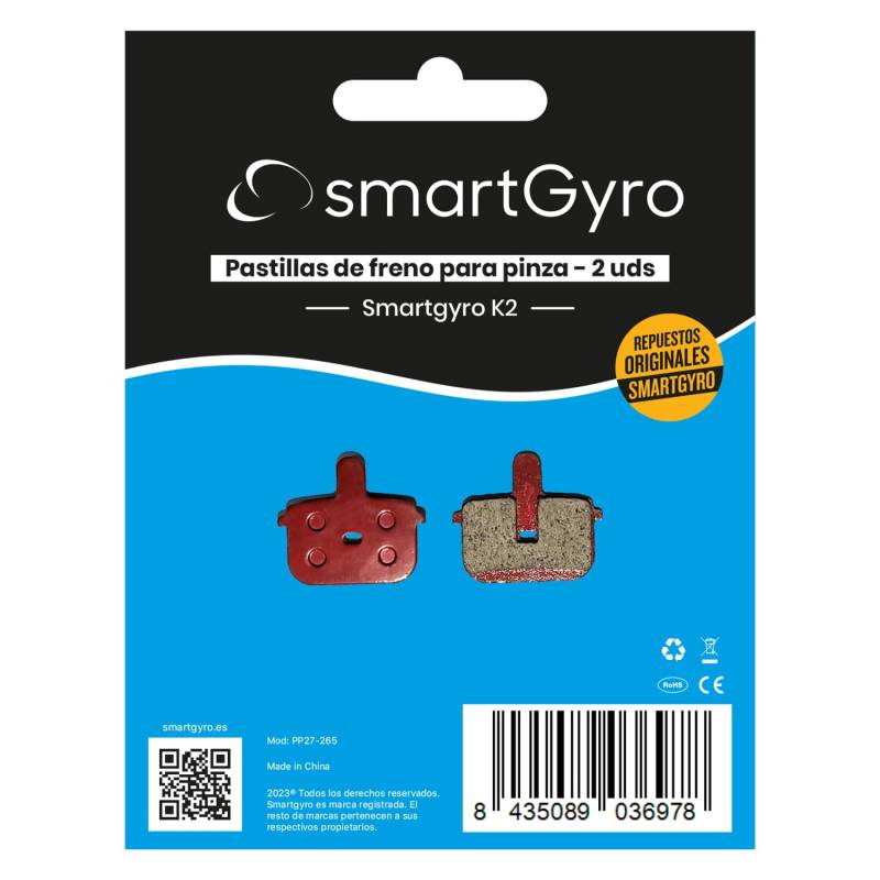 smartGyro Original Ersatz-Bremsbeläge für Smartgyro K2, 2 Stück von SMARTGYRO