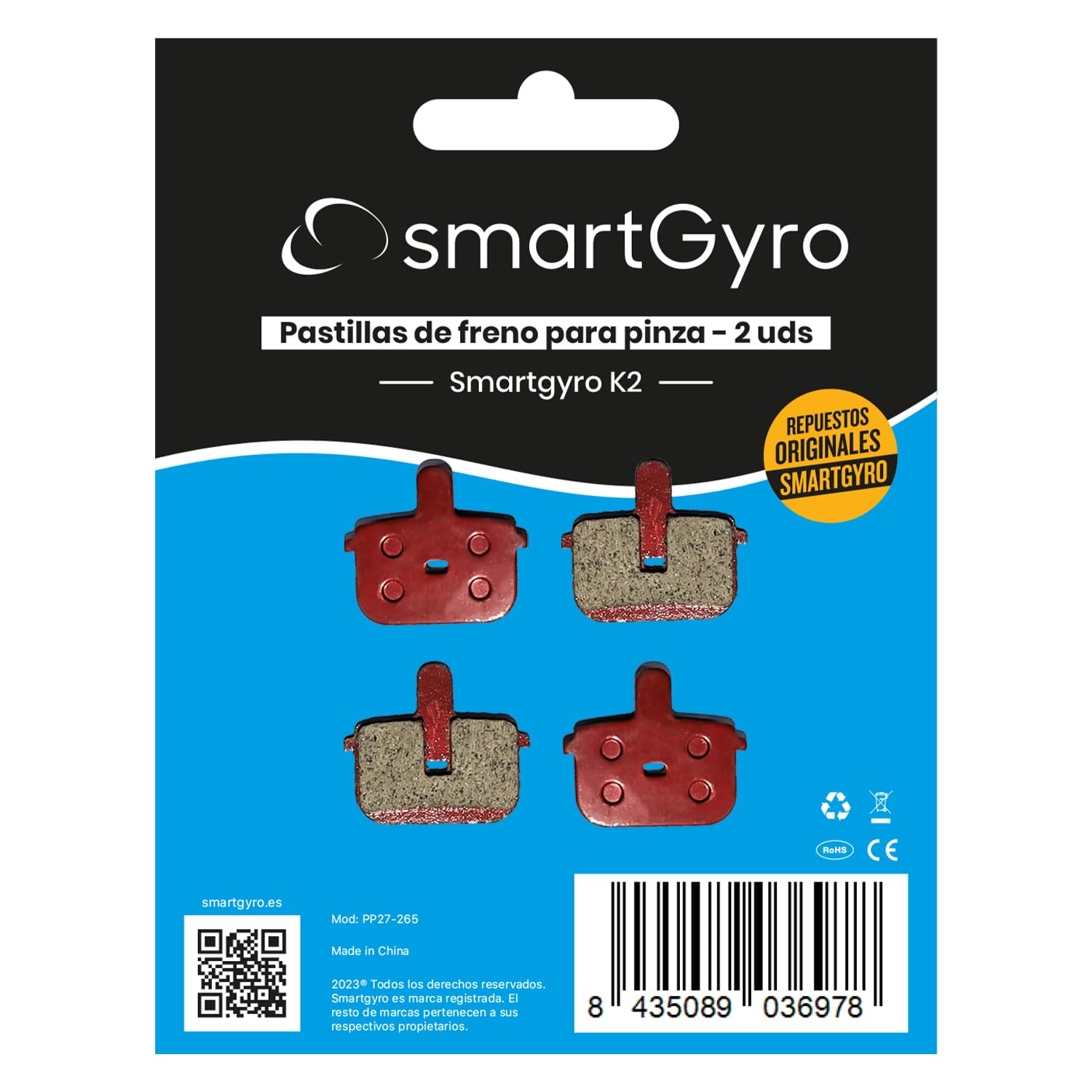 smartGyro Original Ersatz-Bremsbeläge für Smartgyro K2, 4 Stück von SMARTGYRO