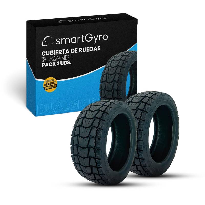 smartGyro Originalersatz – Dual Grip 1 Reifen für Speedway-, Rockway-, Crossover- und PRO-Versionen, 10 Zoll, 2er-Pack von SMARTGYRO